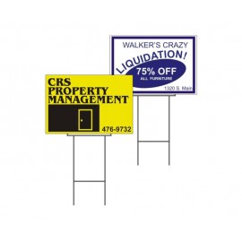 Digitally Printed Corrugated Plastic Signs (12" x 18") with Logo