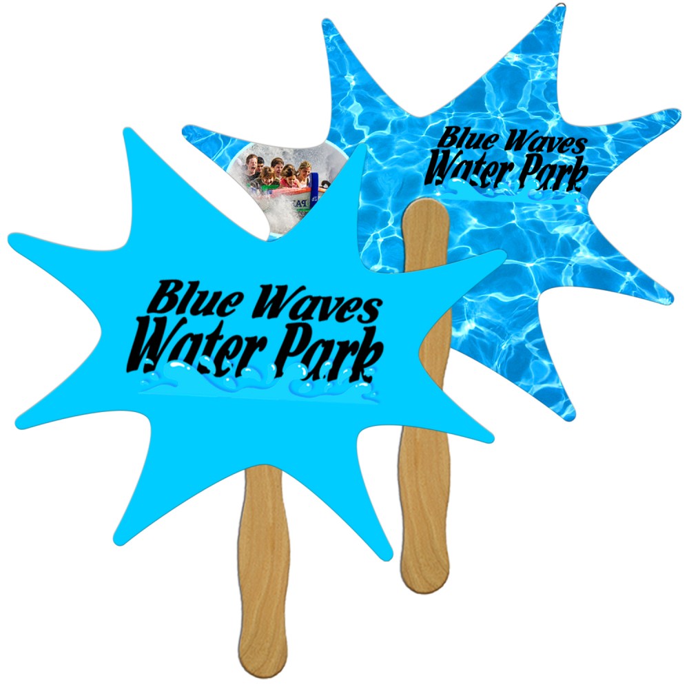 Burst Hand Fan Full Color (2 Sides) Custom Printed Burst Hand Fan Full Color (2 Sides) Custom Printed