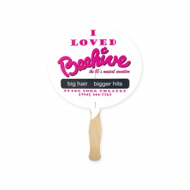 Bubble Shape Full Color Single Sided Paper Hand Fan with Logo