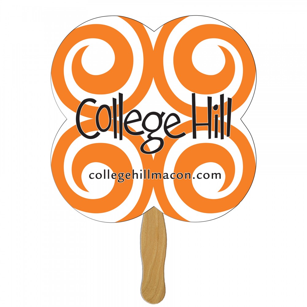 Clover Fast Hand Fan (1 Side) 1 Day Custom Printed Clover Fast Hand Fan (1 Side) 1 Day Custom Printed