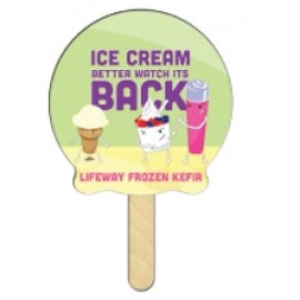 Promotional Scallop Circle Mini Hand Fans Full Color (1 Side)