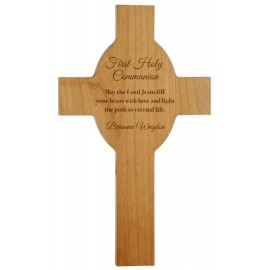 Logo Branded 8" x 13.625" - Wood Cross with Oval Center  Logo Branded 8" x 13.625" - Wood Cross with Oval Center