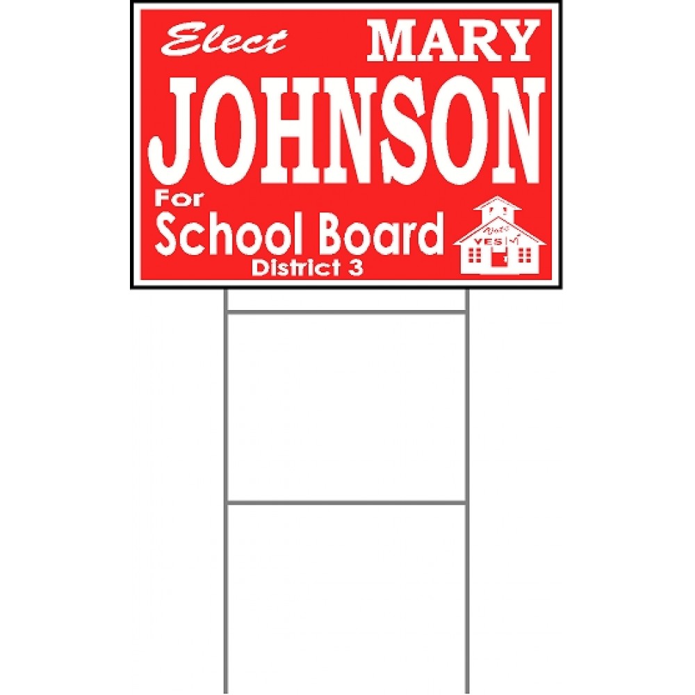 Logo Branded 12"x18" 4mm Corrugated Plastic Outdoor Lawn Sign (1 Color) Logo Branded 12"x18" 4mm Corrugated Plastic Outdoor Lawn Sign (1 Color)