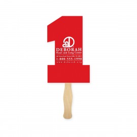 Full Color #1 Shape Sandwich Fan with Logo