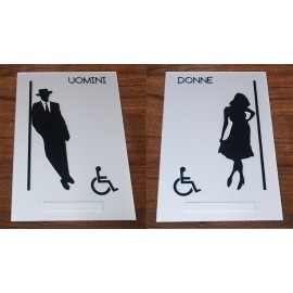 Personalized 6" x 8" - Customizable Acrylic ADA Compliant Signs - Restroom