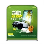 Customized 8'x8' Tension Wall Banner Display - Tube Backdrop Straight