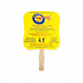 Palm Shape Full Color Two Sided Single Paper Hand Fan with Logo