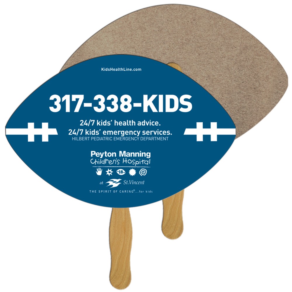 Football Recycled Hand Fan Custom Printed Football Recycled Hand Fan Custom Printed
