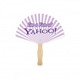 Lightweight Full Color Single Sided Rd Triangle Shape Paper Hand Fan with Logo