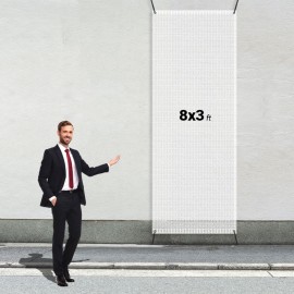 Custom 8' X 3' Mesh Banners with Logo  Custom 8