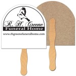 Logo Branded Half Moon Recycled Hand Fan