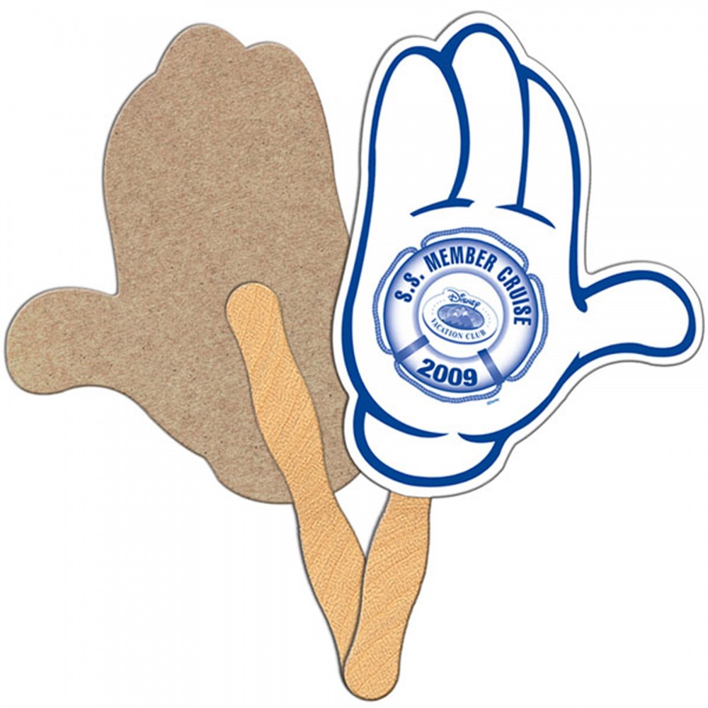Custom Printed Mitten Recycled Hand Fan Custom Printed Mitten Recycled Hand Fan