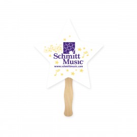 Star Shape Single Hand Fan with Logo  Star Shape Single Hand Fan with Logo