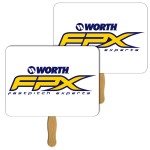 Rectangle Sandwiched Hand Fan Full Color with Logo