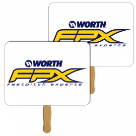 Rectangle Sandwiched Hand Fan Full Color with Logo  Rectangle Sandwiched Hand Fan Full Color with Logo