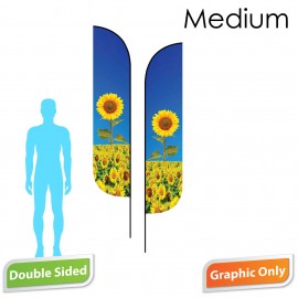 10' Feather Flag - Double Sided (Print Only) with Logo