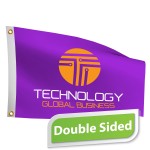 4' x 6' Custom Pole Flag - Double Sided FULL COLOR - Made in the USA with Logo