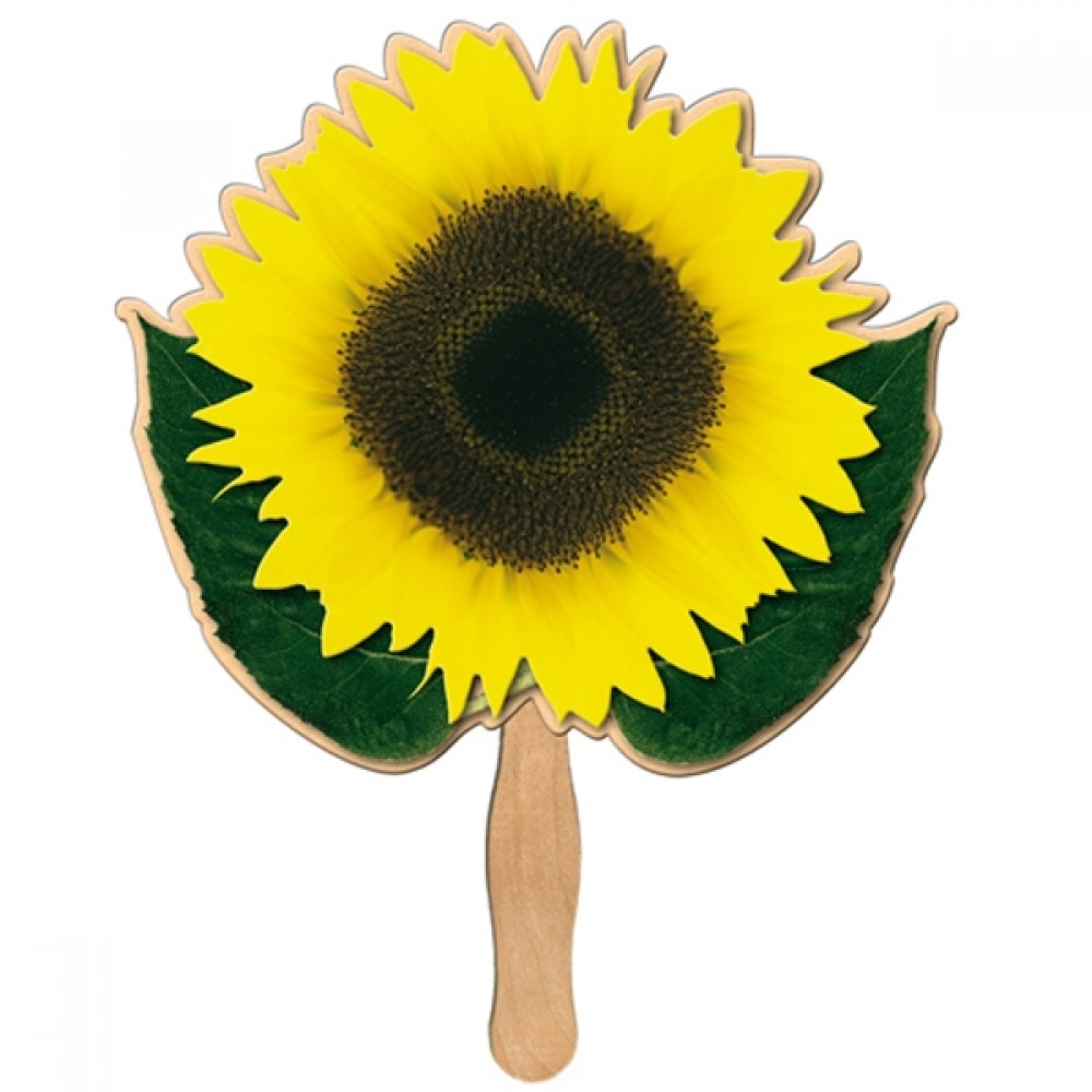 Logo Branded Sunflower Hand Fan
