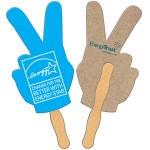 Peace Sign Recycled Hand Fan Logo Branded