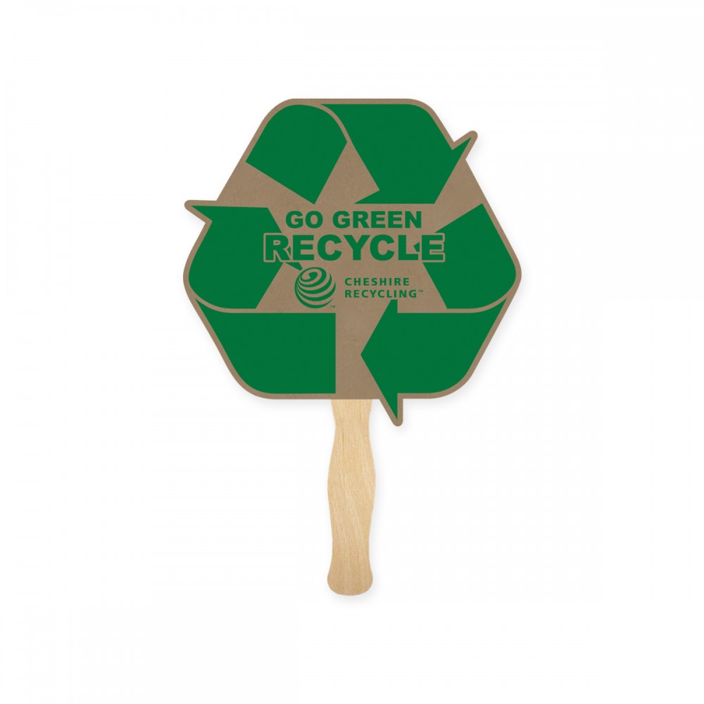 Customized Eco Recycle Shape Recycled Single Paper Hand Fan