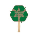 Customized Eco Recycle Shape Recycled Single Paper Hand Fan
