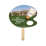 Artist Palette Shape Full Color Single Sided Paper Hand Fan with Logo