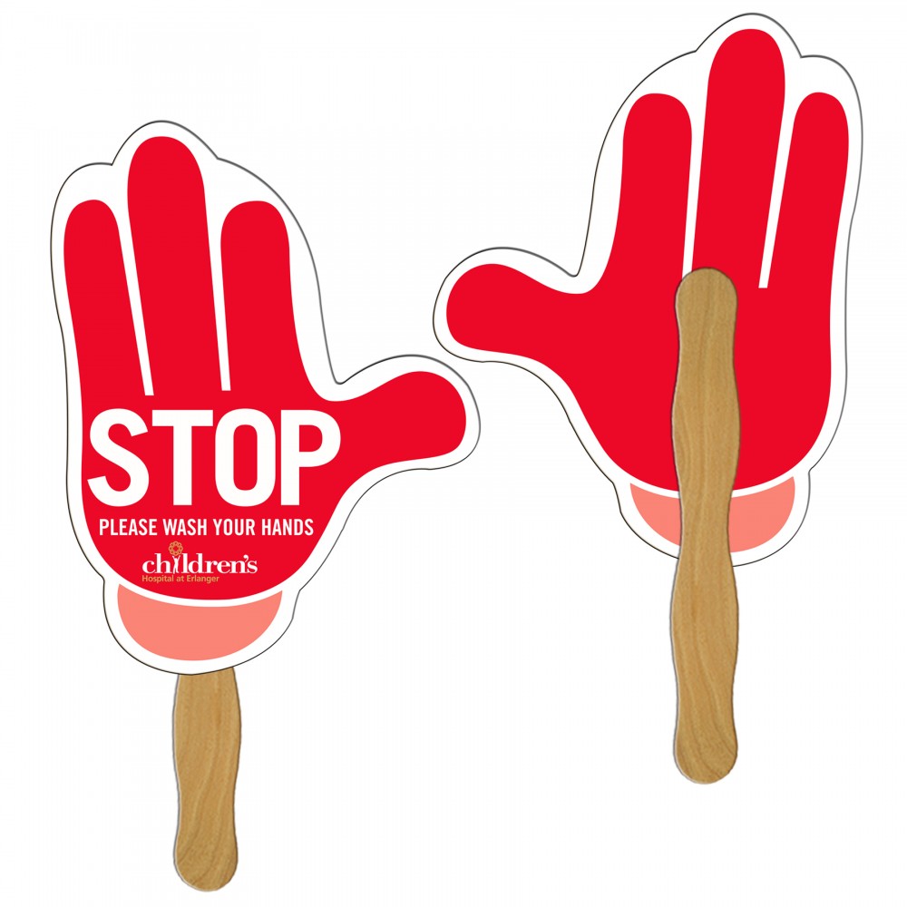 Logo Branded Mitten Fast Hand Fan (2 Sides) 1 Day Logo Branded Mitten Fast Hand Fan (2 Sides) 1 Day