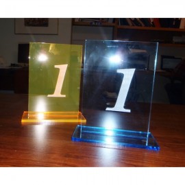 Personalized 5" x 7" - Clear Acrylic Table Sign  Personalized 5" x 7" - Clear Acrylic Table Sign