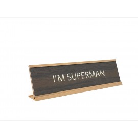Novelty Nameplate Style (I'm Superman)- Metallic Frame with Logo  Novelty Nameplate Style (I