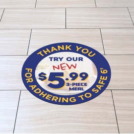 Logo Branded Round Floorgrip Floor Graphics (10" x 10")