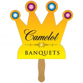 Crown Hand Fan with Logo  Crown Hand Fan with Logo