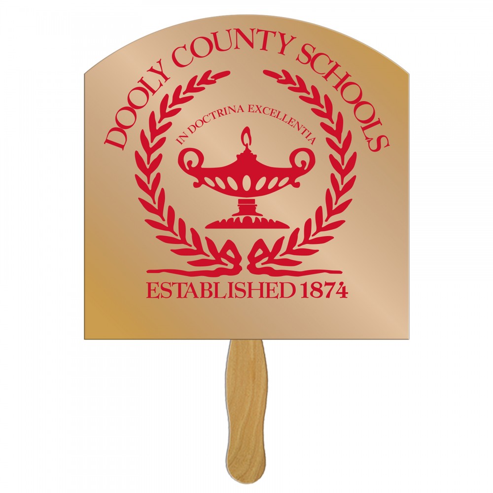 Custom Imprinted Arch Top Fast Hand Fan (1 Side) 1 Day Custom Imprinted Arch Top Fast Hand Fan (1 Side) 1 Day