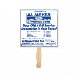 Logo Branded Square Shape Full Color Two Sided Single Paper Hand Fan