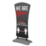 Promotional Contour Single-Sided Outdoor Sign Wave 2 w/Fillable Base