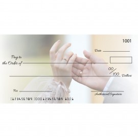 Custom Wedding Hand Big Checks with Logo