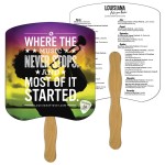 Bread Slice Hand Fan Full Color (2 Sides) with Logo