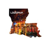 Logo Branded Louisiana State Hand Fan Without Stick