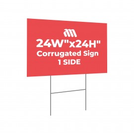 Corrugated Sign, 1 SIDE (24"Wx24"H) with Logo