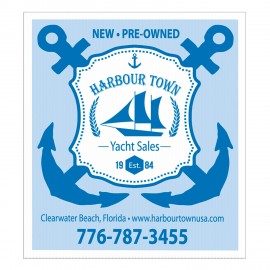 Corrugated Plastic Sign | Custom | 2 Colors | 1 Side | 289 to 384 Sq In with Logo