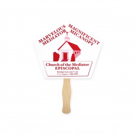 Lightweight Church Shape Hand Fan with Logo