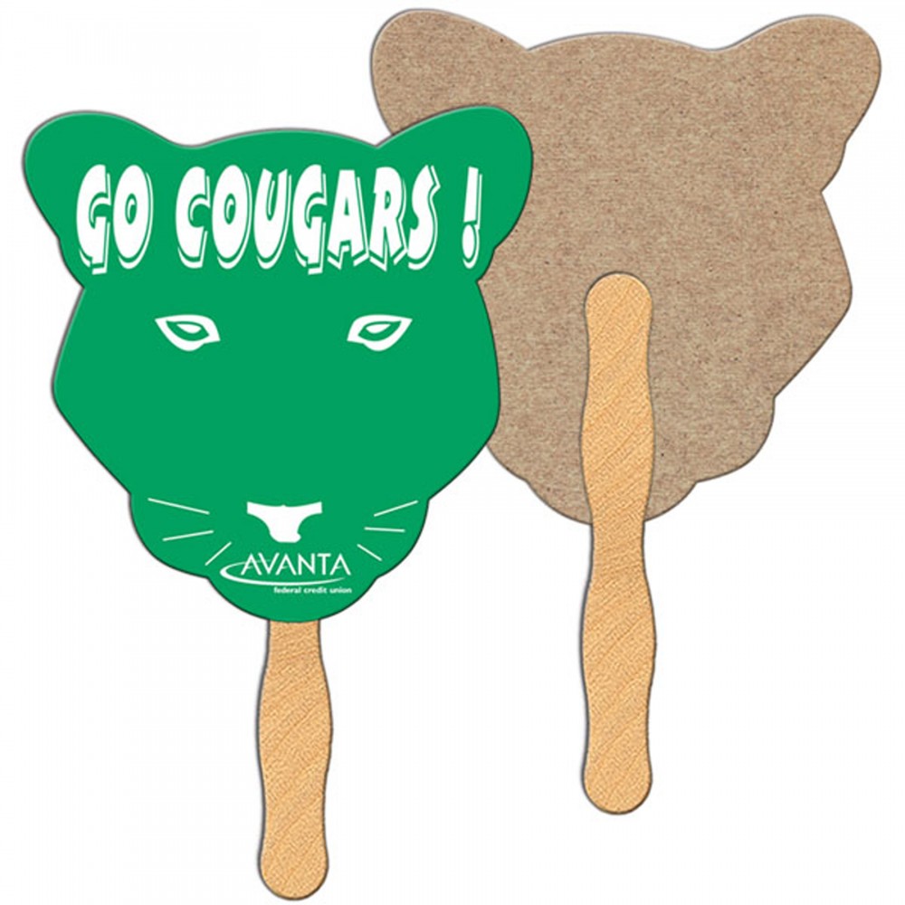 Cougar Recycled Hand Fan Custom Printed Cougar Recycled Hand Fan Custom Printed
