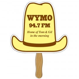 10 Gallon Hat Hand Fan with Logo  10 Gallon Hat Hand Fan with Logo