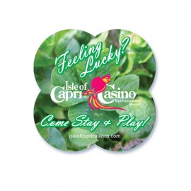 Custom Rounded Clover Shamrock Shape Paper Hand Fan W/out Stick  Custom Rounded Clover Shamrock Shape Paper Hand Fan W/out Stick