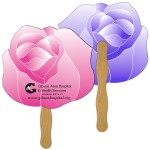 Flower Fast Hand Fan (2 Sides) 1 Day Custom Printed
