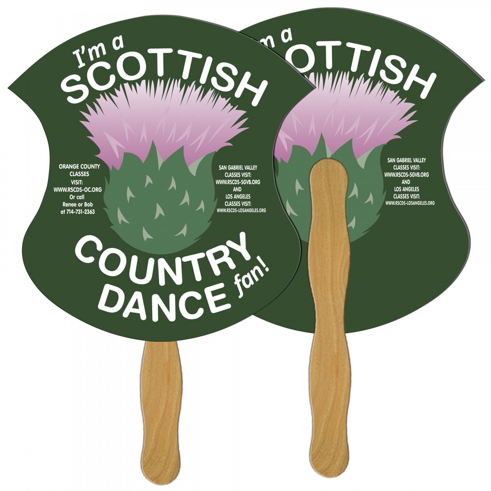 Custom Printed Badge Fast Hand Fan (2 Sides) 1 Day Custom Printed Badge Fast Hand Fan (2 Sides) 1 Day