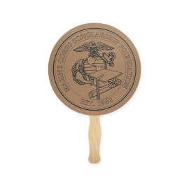 Custom Round Circle Shape Recycled Paper Hand Fan Sandwich