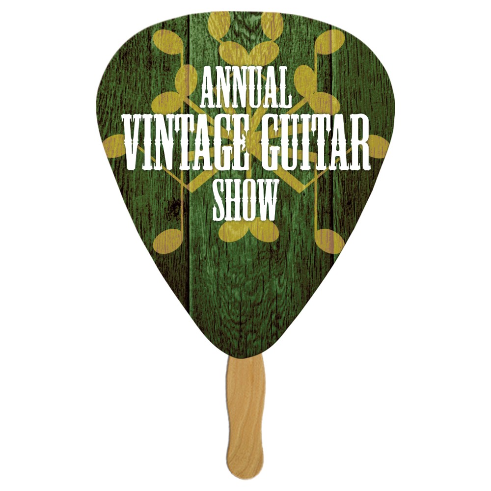 Guitar Pick Fast Hand Fan(1 Side) 1 Day Custom Imprinted Guitar Pick Fast Hand Fan(1 Side) 1 Day Custom Imprinted