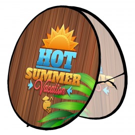 48" - Circle Pop-Out Banner - 2 Sides Printed Full Color with Logo