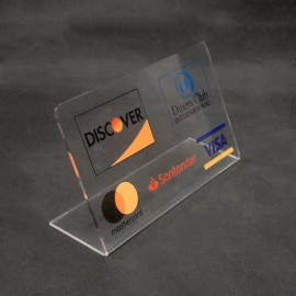Custom ''L" Shaped Customized Acrylic Table Sign