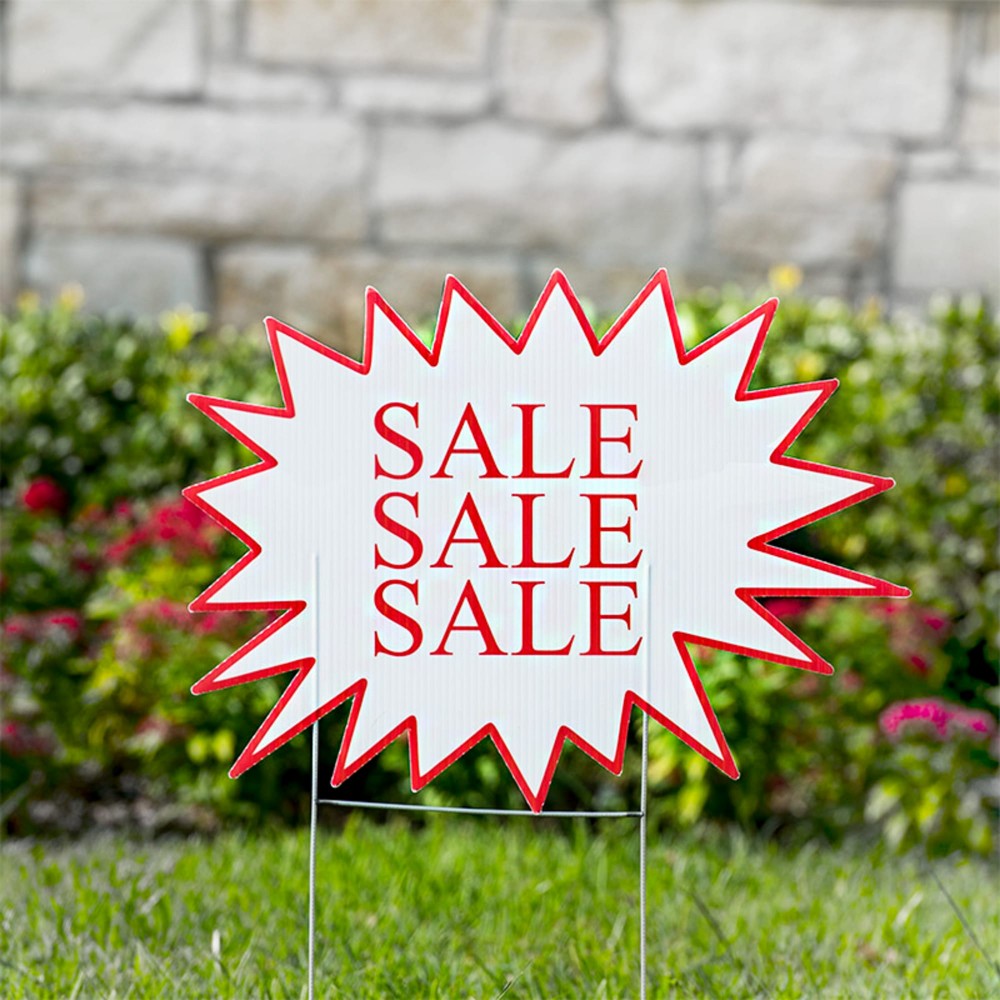 Logo Branded Star Burst Yard Signs